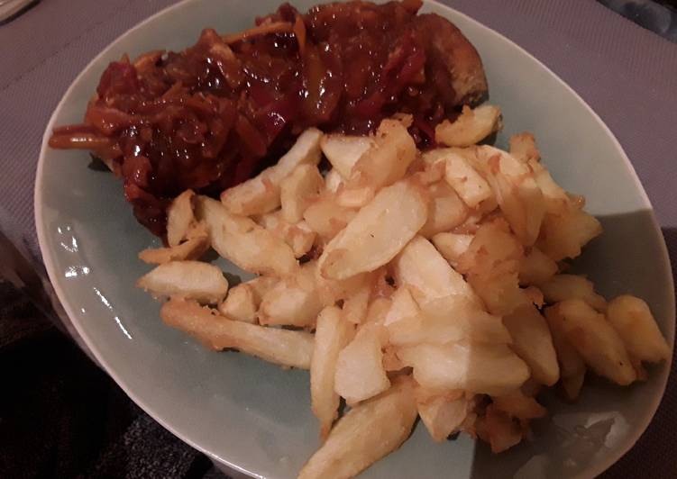 Recipe of Sig&#39;s Porkloin Steak with Pepper &amp; Onion Sauce in 18 Minutes for Young Wife