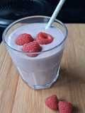 Smoothie bananes, framboises