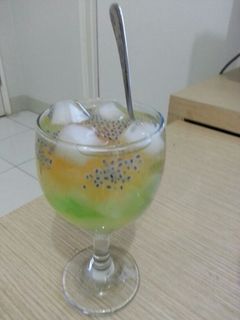 Foto resep Es melon selasih