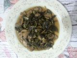 Tumis daun ginseng cah jamur