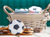 Galletas glasa balón de futbol