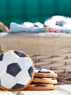 Una foto de Galletas glasa balón de futbol