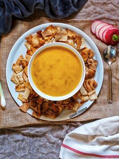 صورة لوصفة شوربة عدس بالجزر والبطاطس 🥕🥔