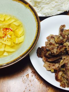 Hình của món Bún chả.