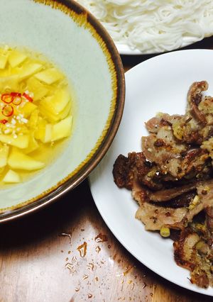 Hình của món Bún chả.