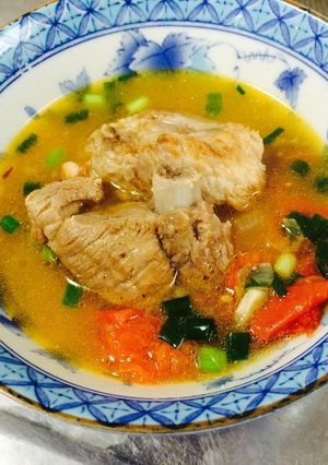 Hình của món Canh sườn nấu sấu.