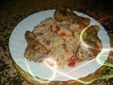Arroz a la milanesa con jamóncitos de pollo al horno by ya'acov