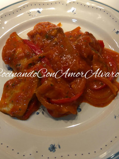 Una foto de Bacalao a la Riojana