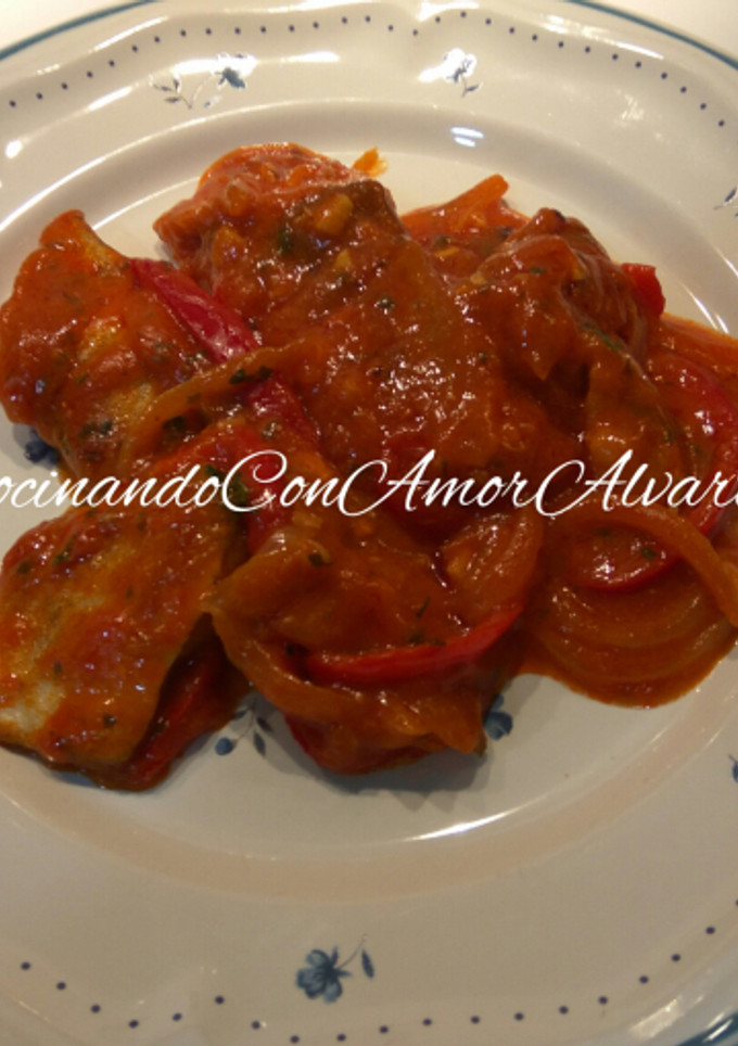 Una foto de Bacalao a la Riojana