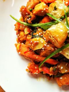 รูปของ ปาท่องโก๋ผัดพริกแกงไก่