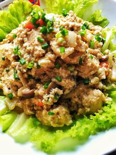 รูปของ ไก่ผัดไวท์ซอสเต้าหู้
