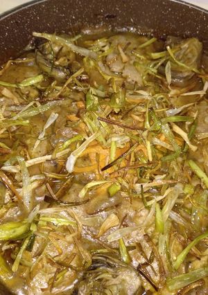 Una foto de Medallones de solomillo en salsa de verduras