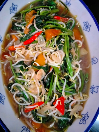 Bagaimana Menyiapkan Tumis kangkung toge, Sempurna