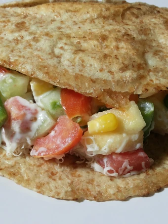 Langkah Gampang Membuat Resep Salad Roti Pitta Untuk Menu Makan Pagi yang Uenak Anti Ribet, Menggugah Selera