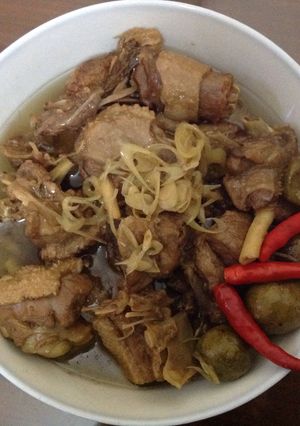 Hình của món Ngan om sấu.