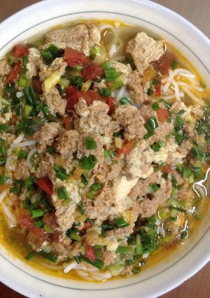 Hình của món Bún riêu cua.