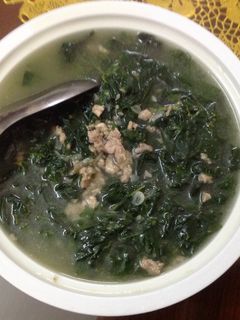 Hình của món Canh rau ngót nấu thịt băm.