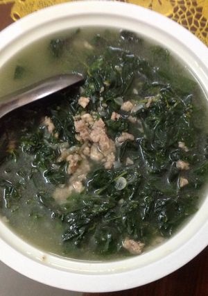 Hình của món Canh rau ngót nấu thịt băm.
