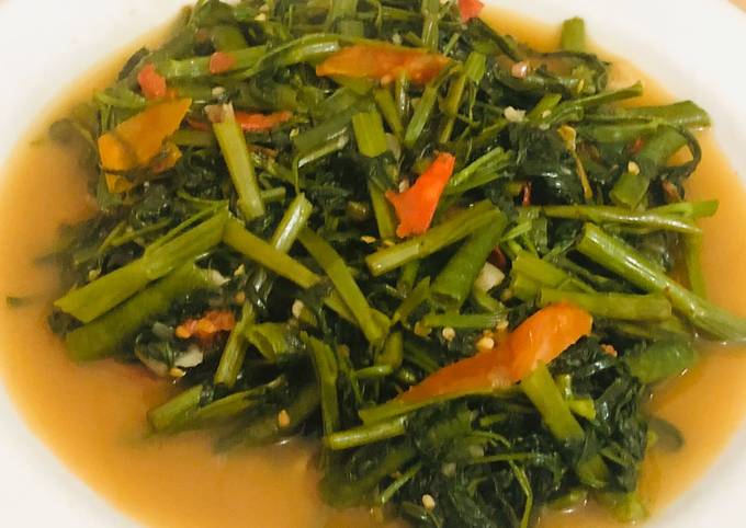 Bagaimana Membuat Tumis Kangkung kacang panjang(pedas Lada sederhana) yang Enak