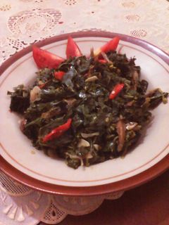 Foto resep tumis daun singkong gurih