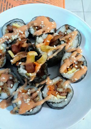 Foto resep Mushroom Crispy Sushi Roll