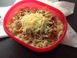Pasta macaroni barbeque vegetables