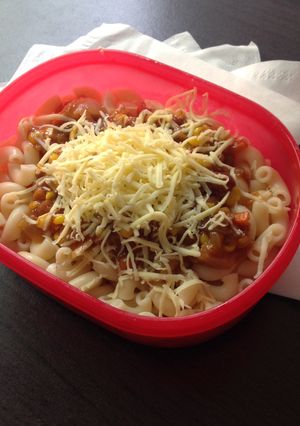 Foto resep Pasta macaroni barbeque vegetables