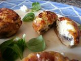 Setas rellenas de queso ricotta y parmesano
