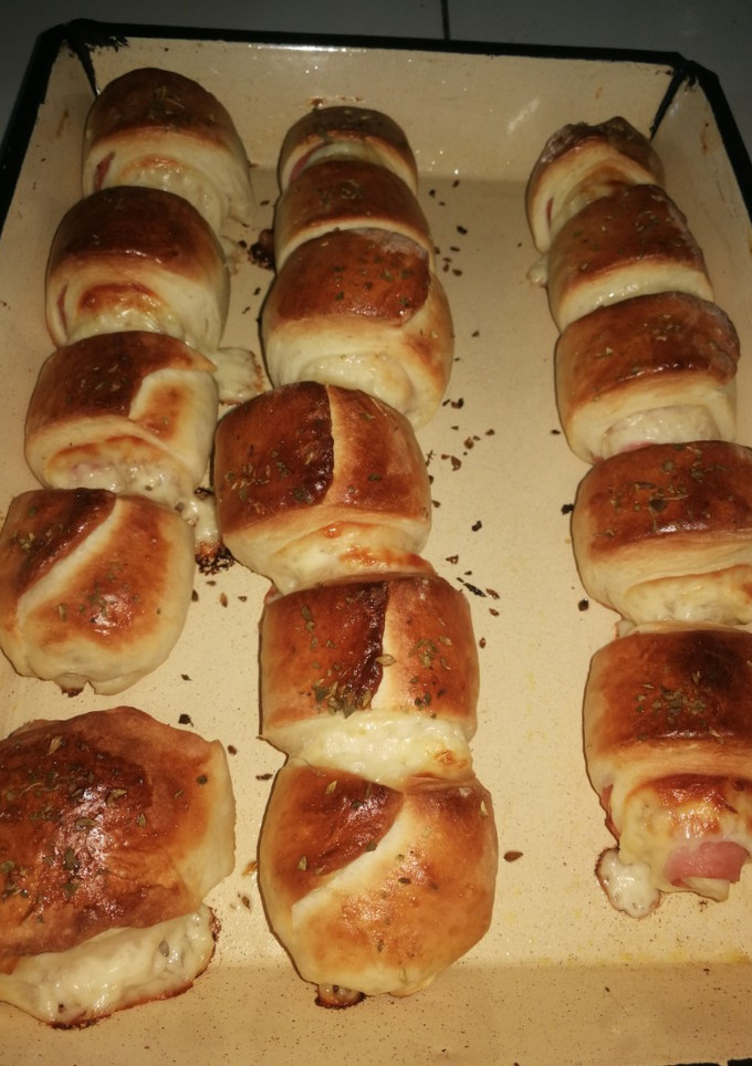 Una foto de Rollitos de jamón y queso