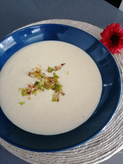 Una foto de Puré de puerros o vichyssoise