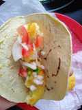 Tortitas de papa con pico de gallo