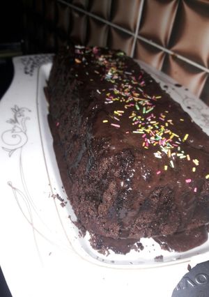 صورة لوصفة كيك بصوص الشوكولاته