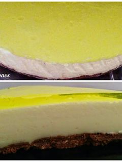 Una foto de Tarta de queso con base de galletas príncipe