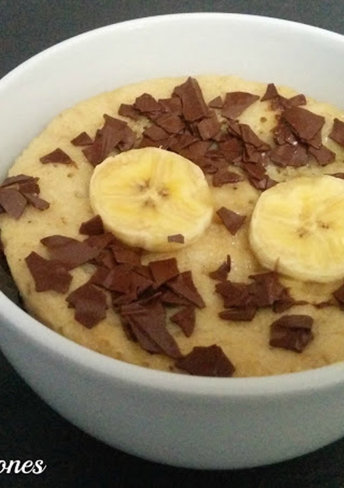 Una foto de Mug cake de plátano y chocolate 