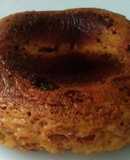 Flan al microondas, de huevo y bizcocho