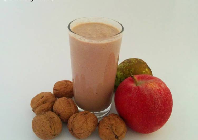 licuado de manzana con avena y nuez