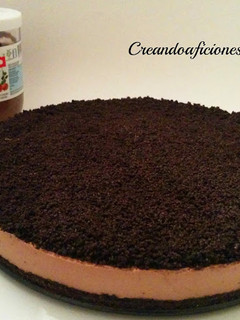 Una foto de Tarta de Nutella y galletas Oreo