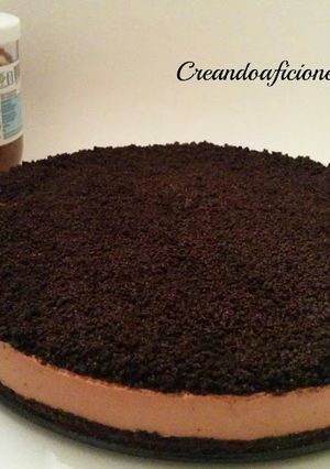 Una foto de Tarta de Nutella y galletas Oreo