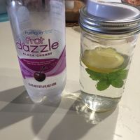A picture of Infused Water (Cucumber, Lemon and Mint Leaves).