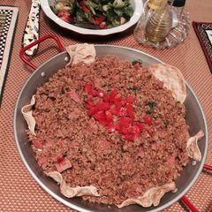 A picture of Wheat Berries and Ham.