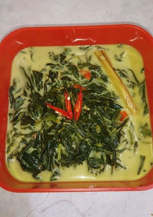 Foto resep Sayur daun singkong kuah santan
