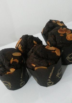 Foto resep Choco Almond Muffin No Mixer
