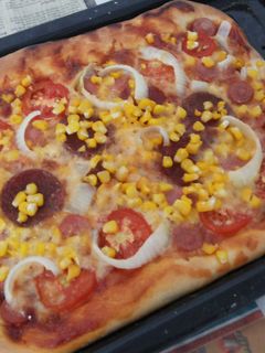 Foto resep Pizza Corn Pepperoni