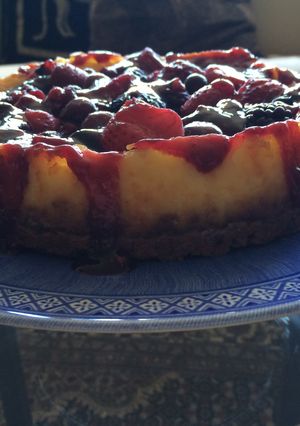 Una foto de Cheesecake de limón y amaretti.