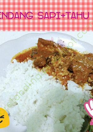 Foto resep Rendang Sapi +Tahu sederhana 