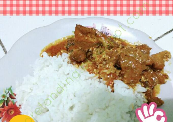 Rendang Sapi +Tahu sederhana