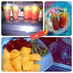 รูปของ popsicles fresh fruits