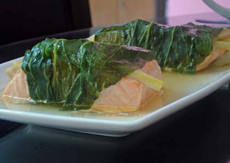 How to Make Homemade Steamed Pak Choi and Ginger-Wrapped Salmon