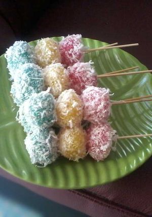 Foto resep Sate singkong rainbow ala youmi