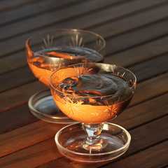 A picture of Mousse de chocolate en copa.